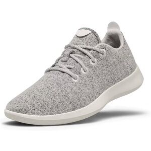 allbirds Women's Wool Runner in Light Gray and White